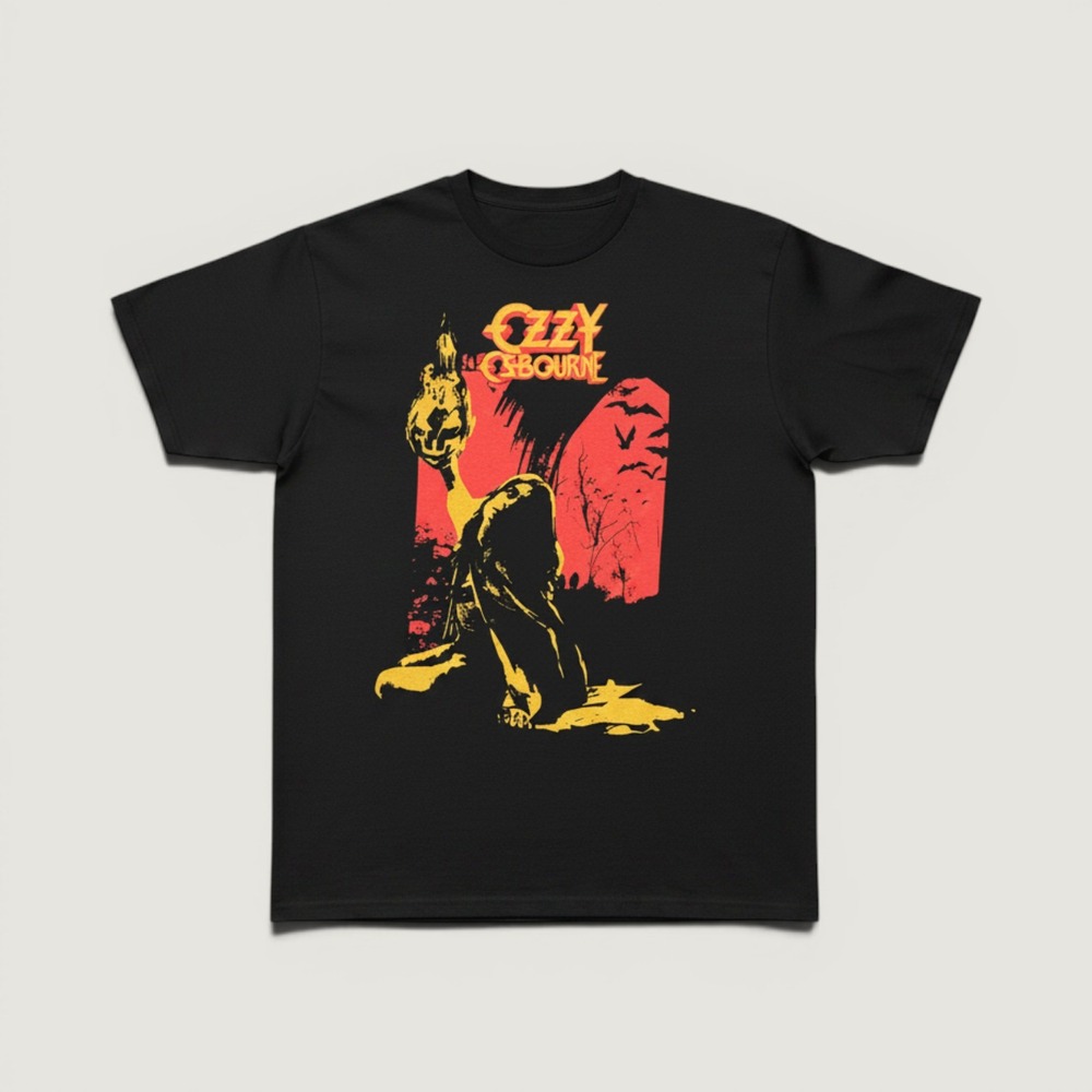 Ozzy Osbourne Graphic T Shirt Black Mens Large Heavy Metal Rock Band Tee